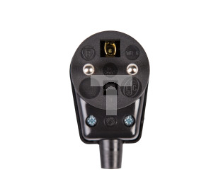 Wtyczka z uziemieniem 16A WB-6 czarna WB605