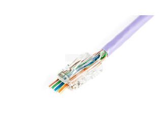 Wtyk RJ45 (8P8C) przelotowy kat.5e nieekranowany AWG 26-24 /woreczek zawiera 100szt./X-ML-5U-EZ