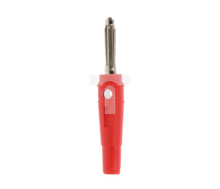 Wtyk bananowy 4mm czerwony 11459