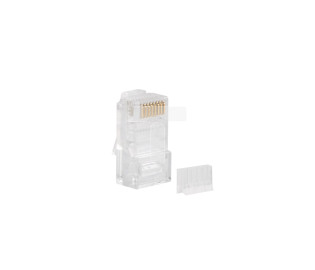 Wtyk sieciowy RJ45 (8P8C) kat.6 UTP prowadnicą do linki i do drutu /100szt./