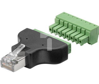 Wtyk teleinformatyczny RJ45 UTP (8P8C) - zdejmowane mocowanie śrubowe 2-częściowe 76736