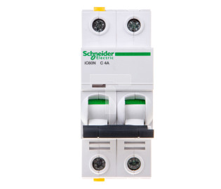 Wyłącznik nadprądowy 2P C 4A 6kA AC iC60N-C4-2 A9F04204