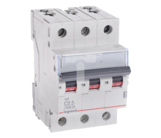Wyłącznik nadprądowy 3P C 0.5A 6kA AC S303 TX3 403536
