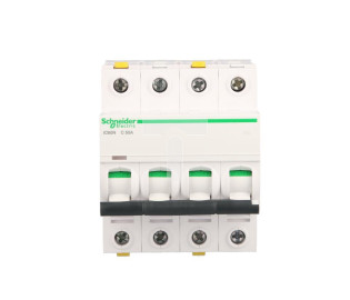 Wyłącznik nadprądowy 4P C 50A 6kA AC iC60N-C50-4 A9F04450