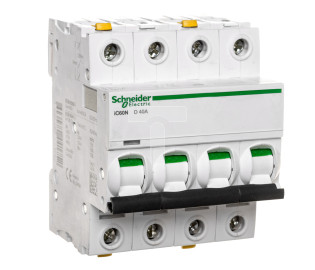Wyłącznik nadprądowy 4P D 40A 6kA AC iC60N-D40-4 A9F05440