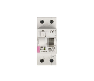 Wyłącznik różnicowo-nadprądowy 2P 25A B 0,03A typ AC KZS-2M 002173106