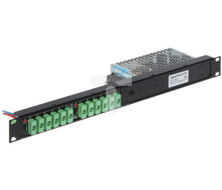 Wysokiej jakości 12-kanałowy profesjonalny zasilacz impulsowy z regulacją, 12V 12,5A 150W, Rack 19” 1U, ZR12-150/LZ-12C
