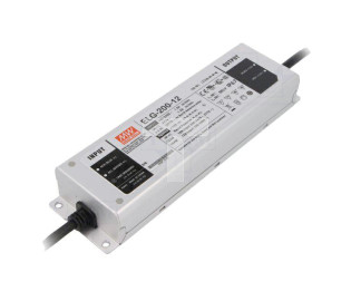 Zasilacz Mean Well 192W 12VDC ELG-200-12 IP65 16A do led