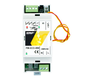 Zasilacz buforowy AC/DC, 12V/DC, 20W, do zasilania central/modułów 12V, DIN 2M, PSR-ECO-2012