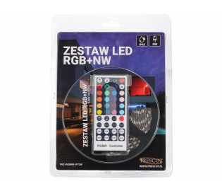 Zestaw led RGB+NW 72W 300led 40key IP65 blister