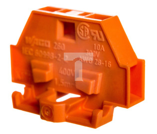 Złączka 2-przewodowa 1,5mm2 pomarańczowa z mocowaniem śrubowym 260-306 /50szt./