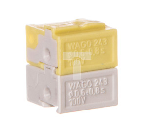 Złączka do terminali sieciowych 4x 0,6-0,8mm2 jasnoszara / żółta 243-212 /50szt./