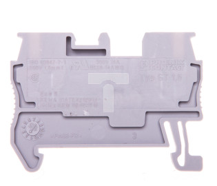 Złączka szynowa 2-przewodowa 0,08-1,5mm2 szara ST 1,5 3031076
