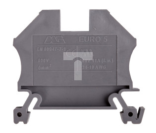 Złączka szynowa 2-przewodowa 6mm2 szara EURO 43407