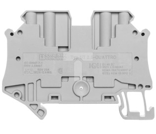 Złączka szynowa 4-przewodowa 0,14-4mm2 szara UT 2,5-QUATTRO 3044542 /50szt./