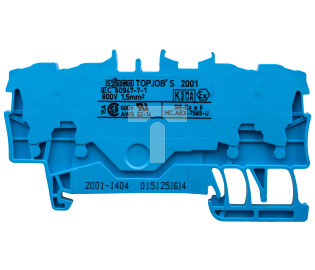 Złączka szynowa 4-przewodowa 1,5mm2 niebieska 2001-1404 TOPJOBS