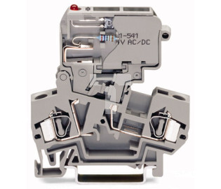 Złączka szynowa bezpiecznikowa 4mm2 szara 281-622/281-541 /50szt./