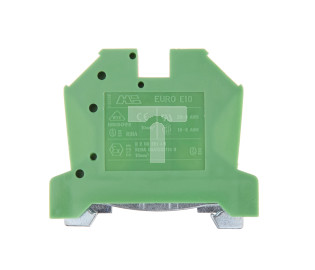 Złączka szynowa ochronna 10mm2 zielono-żółta 10 43458