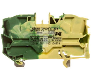 Złączka szynowa ochronna 16mm2 żółto-zielona 2016-1207 TOPJOBS
