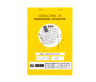 Znaki samoprzylepne ZS 20x34/WYL E04ZP-02030110600