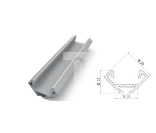 profil ALU katowy 45s aluminiowy, dł 2020 mm, max szer taśmy 12mm