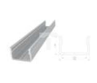 profil ALU nawierzchniowy 9,8mm, surowy, dł 1000mm, max szer taśmy 12mm