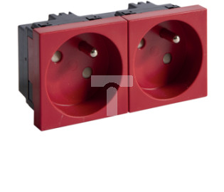 tehalit.GB-EG Gniazdo z/u 33st. podwójne 45x45mm bezhalogenowe czerwone EER2333020