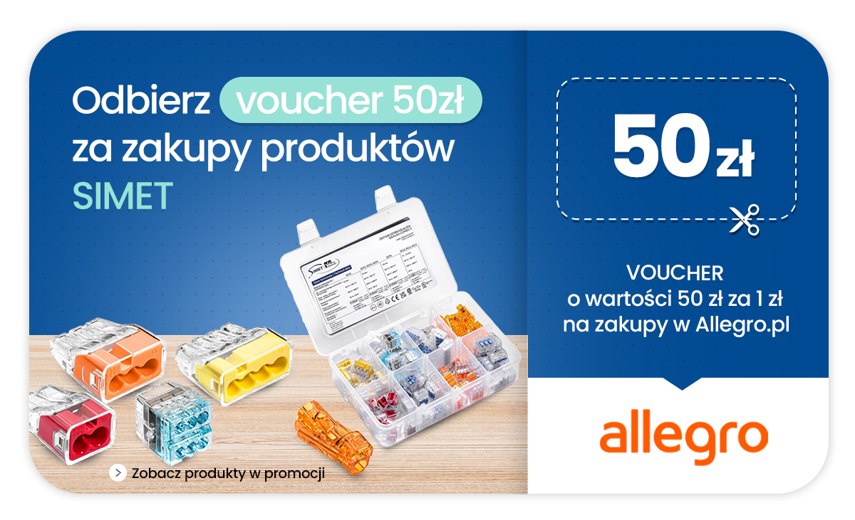Voucher na Allegro o wartosci 50 zl w promocji SIMET Wysyłamy produkty ...