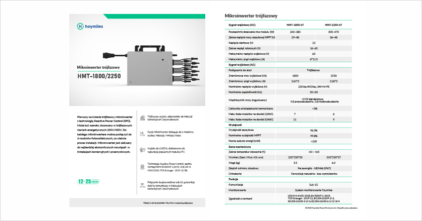 HOYMILES Mikroinwerter HMT-1800-6T (3-fazowy)