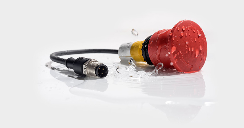 Rys. 13. Miniaturowy przycisk E-STOP z podświetleniem RGB LED