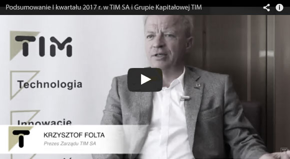 Podsumowanie I kwartału 2017 r. w TIM SA i Grupie Kapitałowej TIM