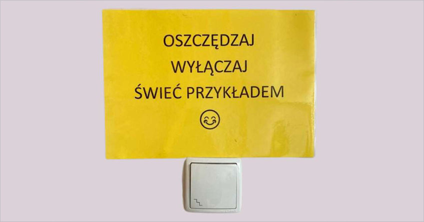 Oszczędzaj wyłączaj świeć przykładem