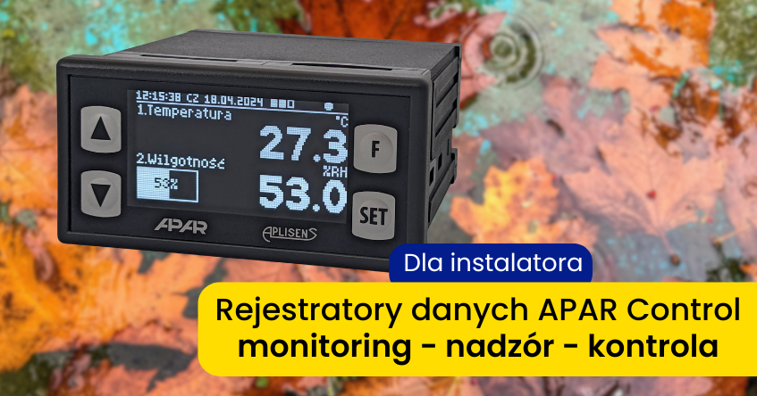 Rejestratory danych serii AR2x0.B firmy APAR Control – nowoczesne rozwiązanie do nadzoru temperatury i innych wielkości fizycznych