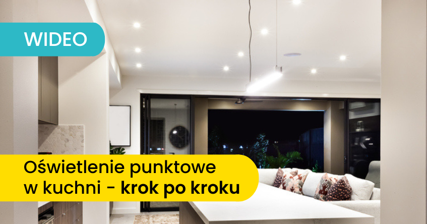 oświetlenie punktowe w kuchni