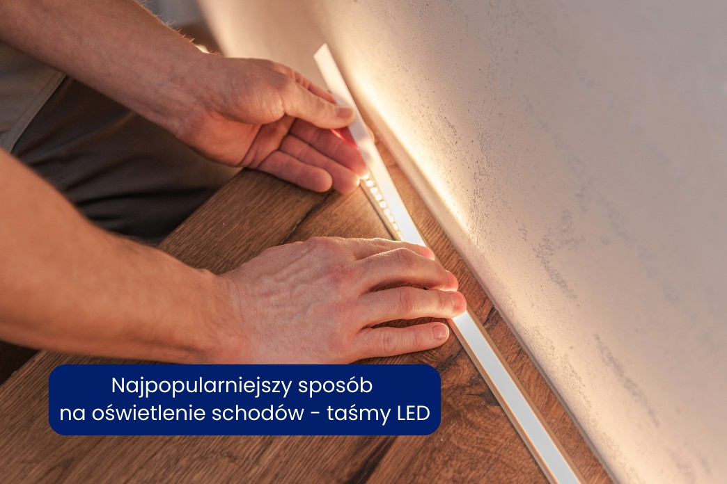 oświetlenie schodów taśma led