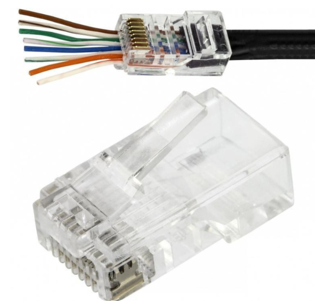 styk rj45 przelotowy