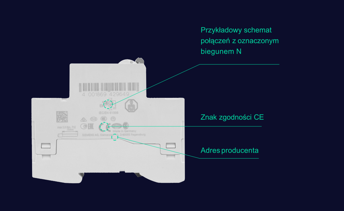 znakowanie podstawowych zabezpieczeń elektrycznych siemens