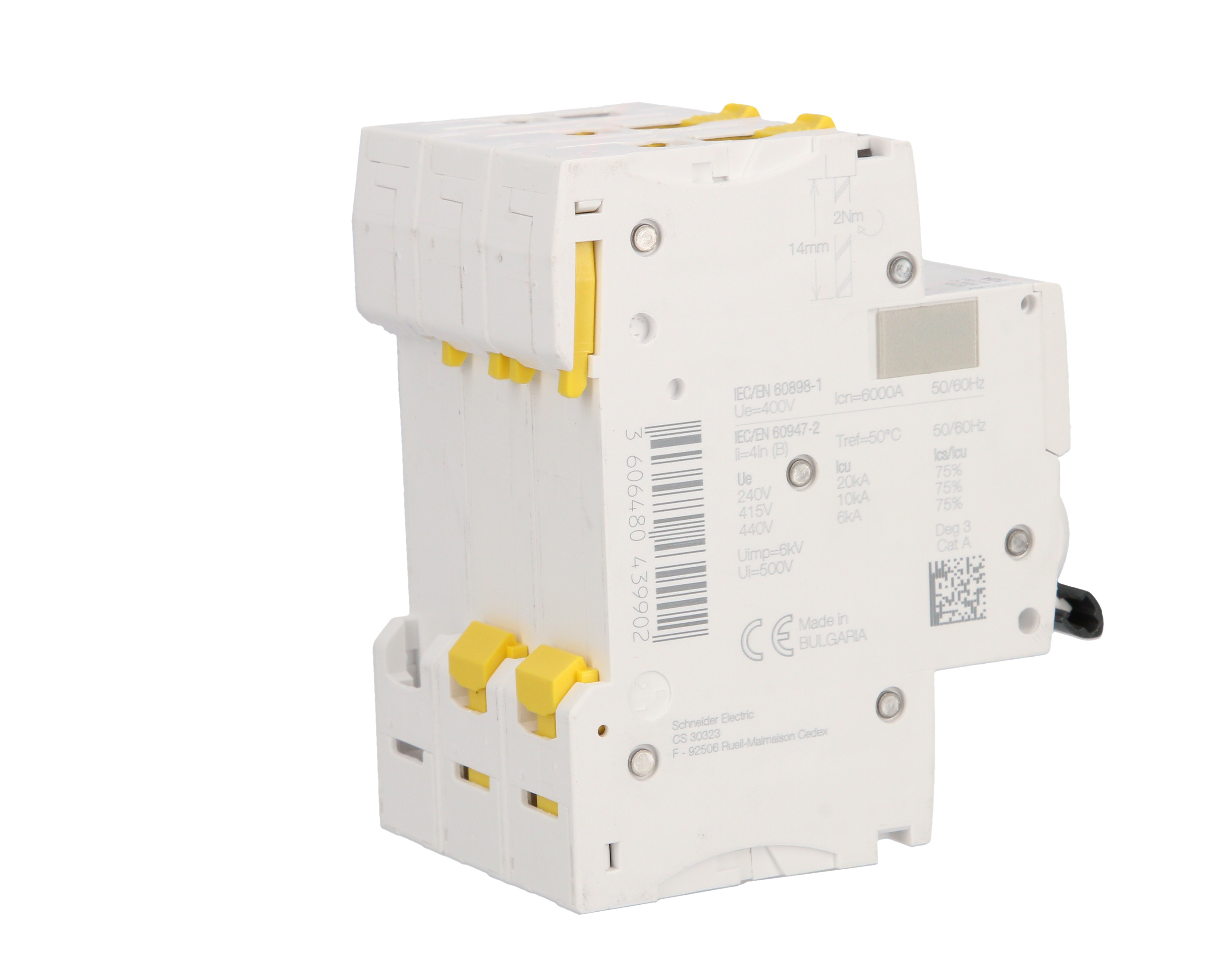 Wyłącznik nadprądowy 3P B 10A 6kA AC iC60N-B10-3 A9F03310 – Schneider ...