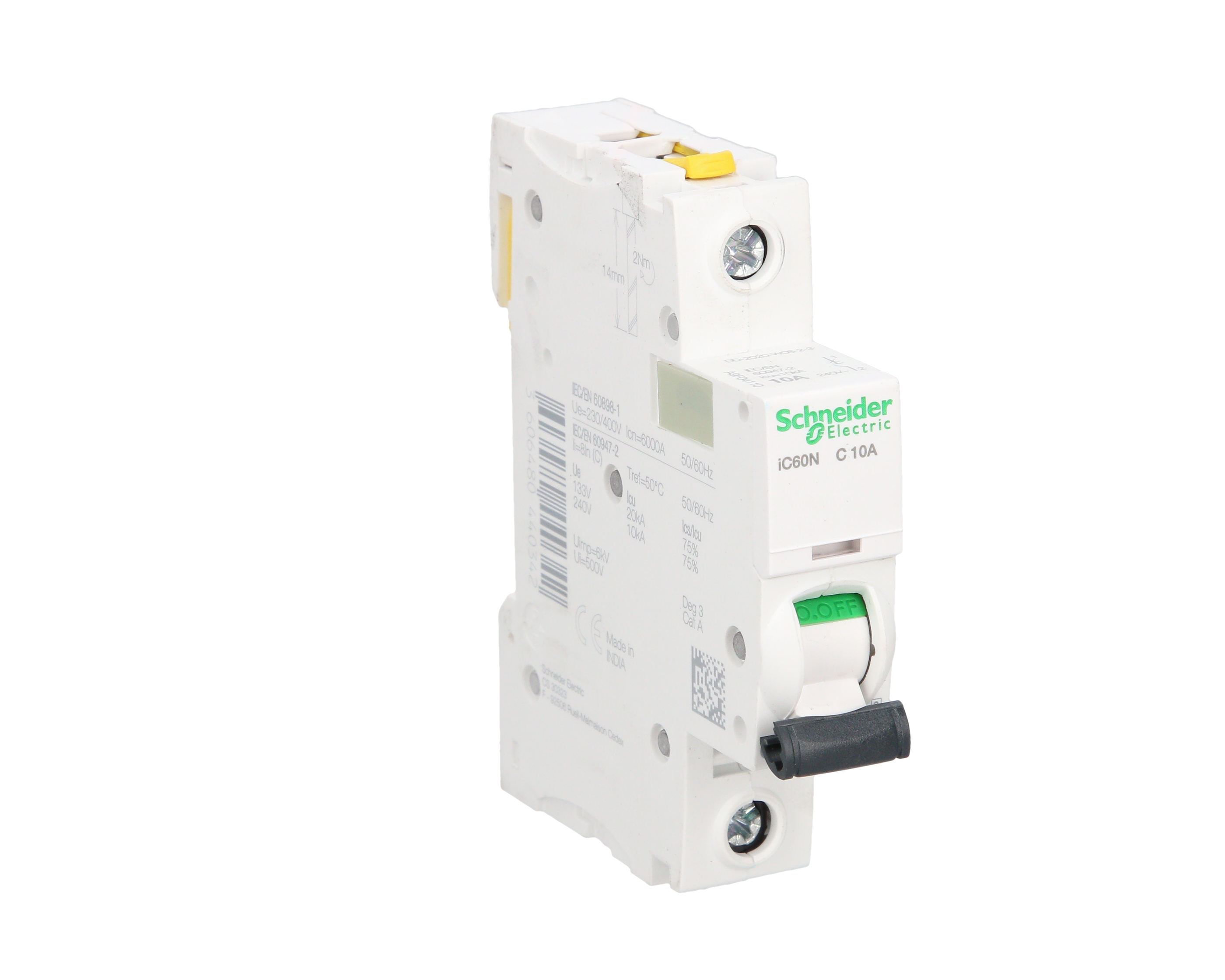 Wyłącznik nadprądowy 1P C 10A 6kA AC iC60N-C10 A9F04110 – Schneider ...