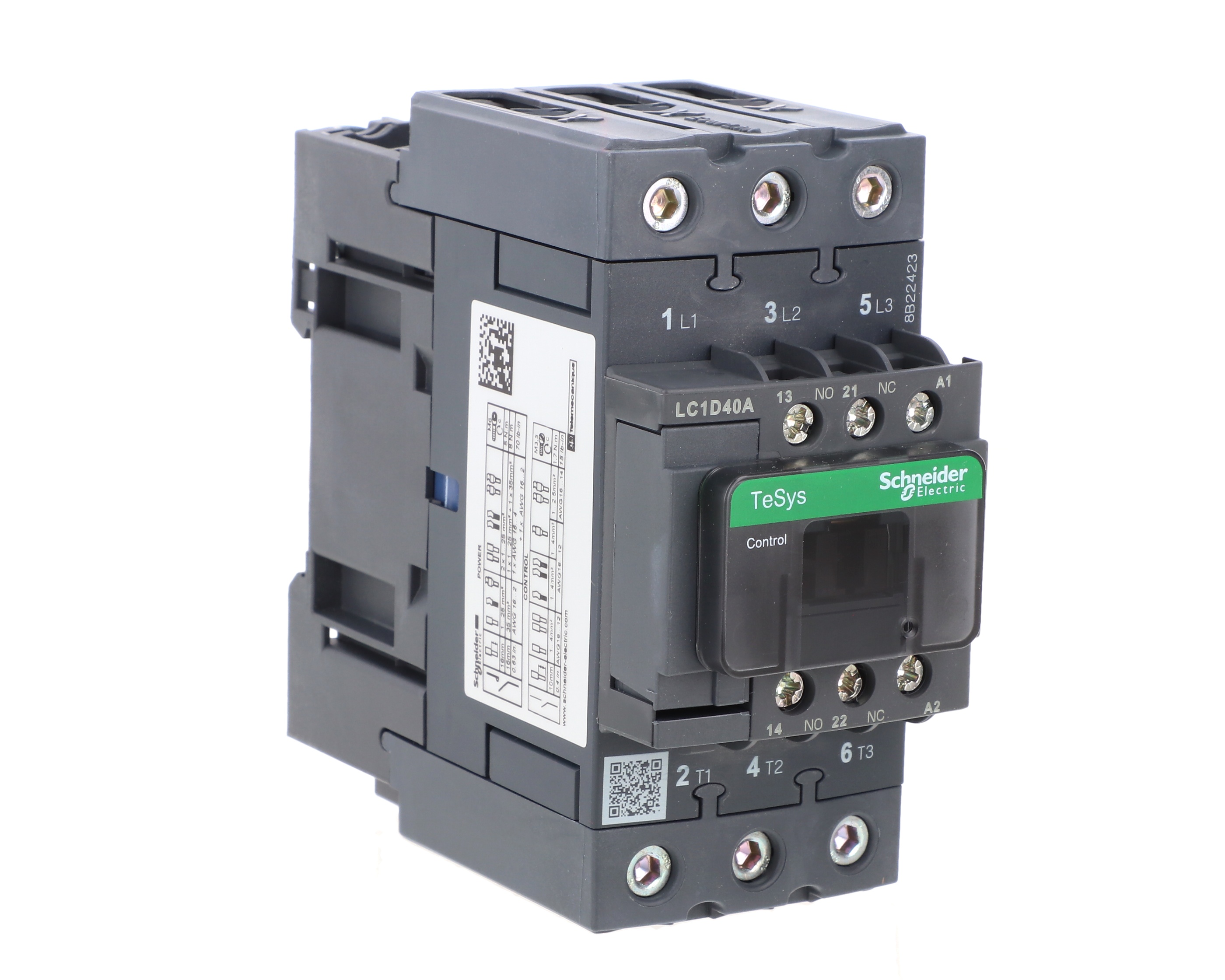 TeSys Deca Stycznik mocy 40A 3P 110V AC 1Z 1R (EVK) LC1D40AF7