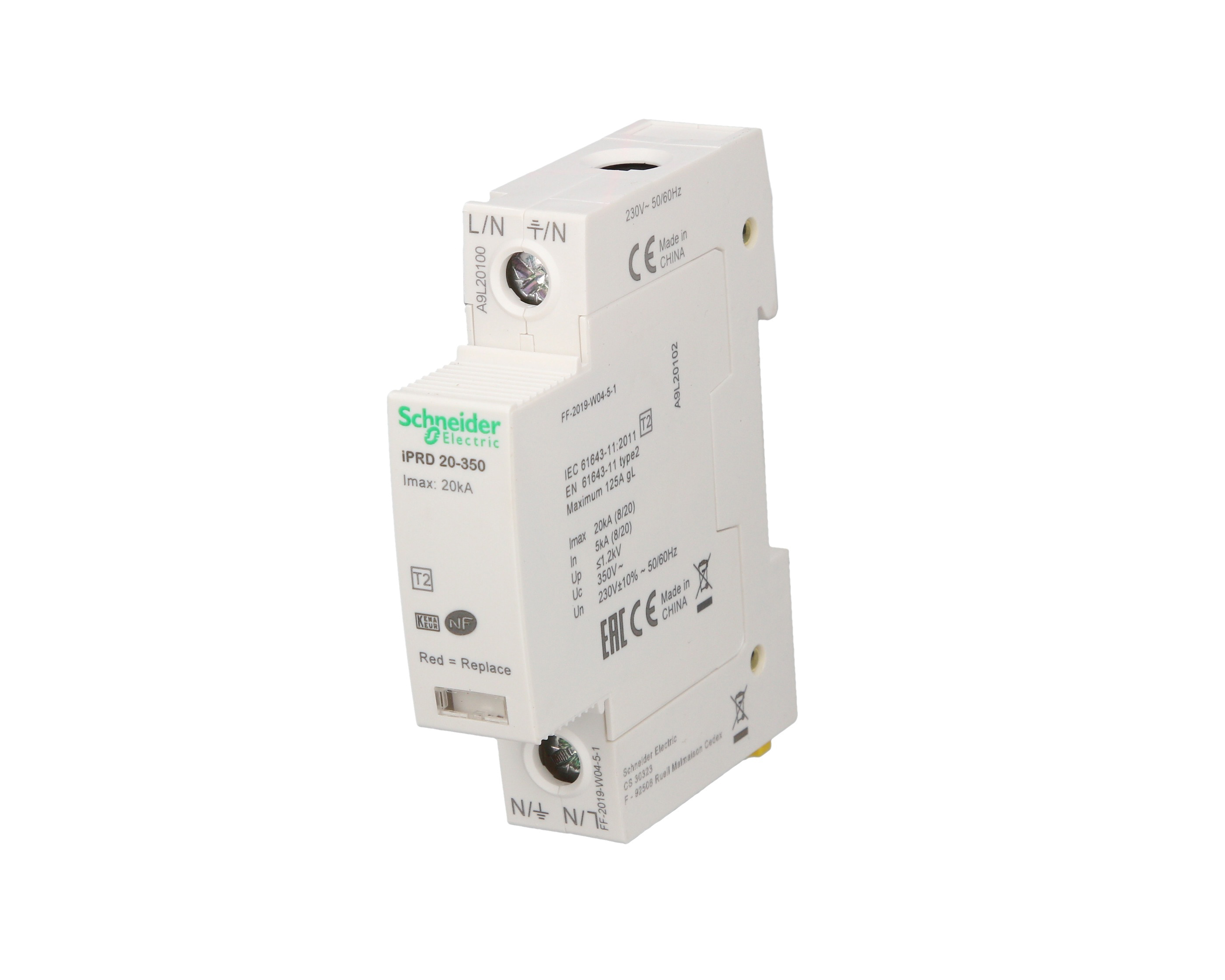 IPRD 20 20 KA 350V 1P+N Überspannungsschutz - Steckbarer Limiter Für Deine Elektroinstallation