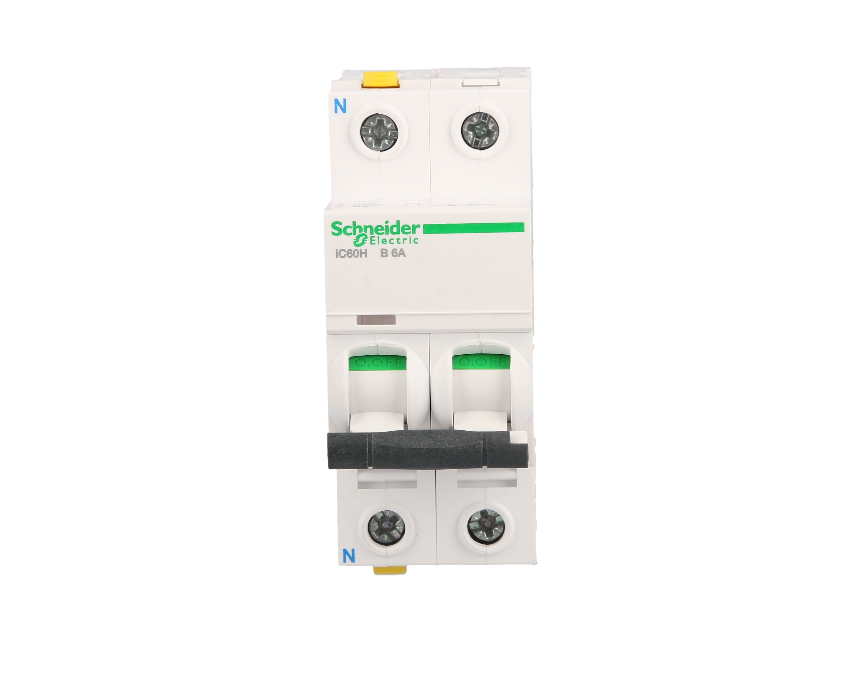 Wyłącznik nadprądowy 1P+N B 6A 10kA AC iC60H-B6-1N A9F06606 – Schneider ...