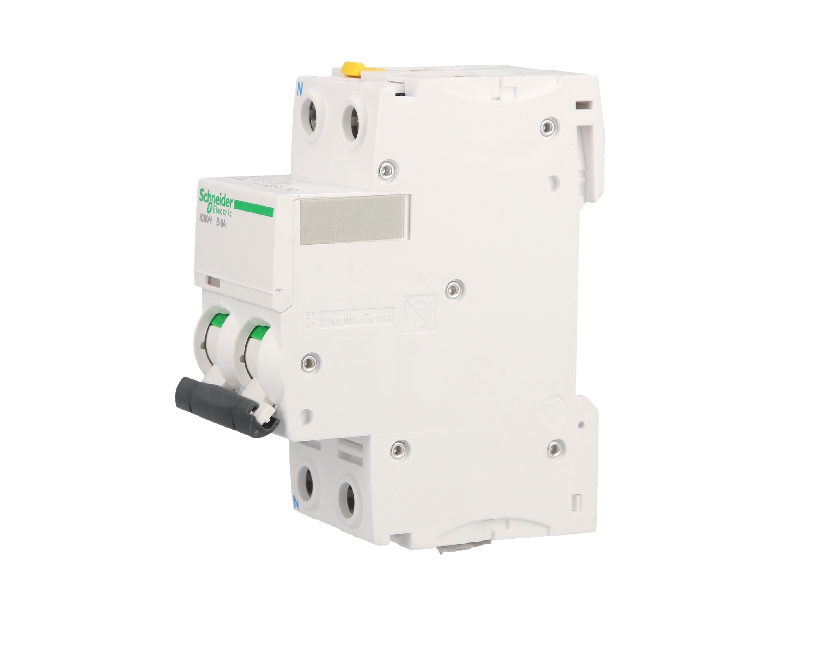 Wyłącznik nadprądowy 1P+N B 6A 10kA AC iC60H-B6-1N A9F06606 – Schneider ...