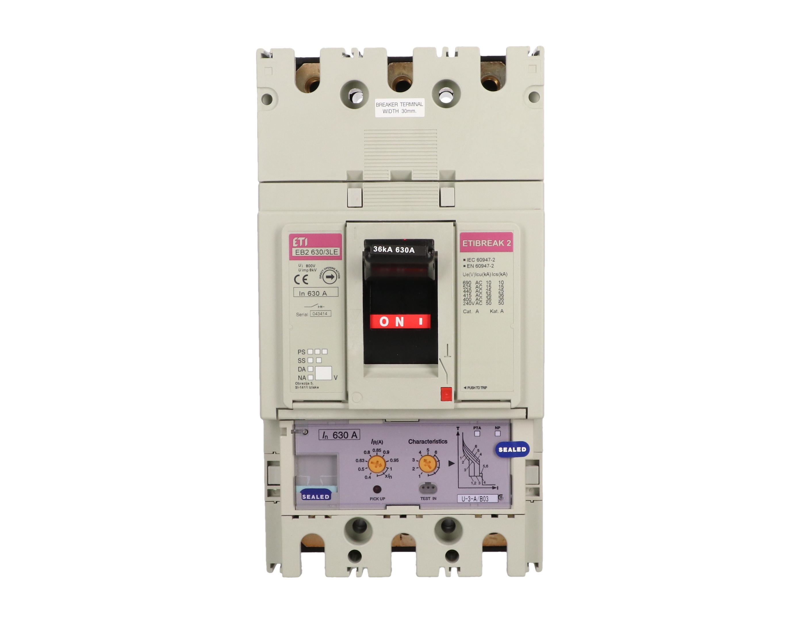 Wyłącznik kompaktowy 3P 630A 36kA /wyzwalacz elektroniczny/ EB2 630/3LE ...