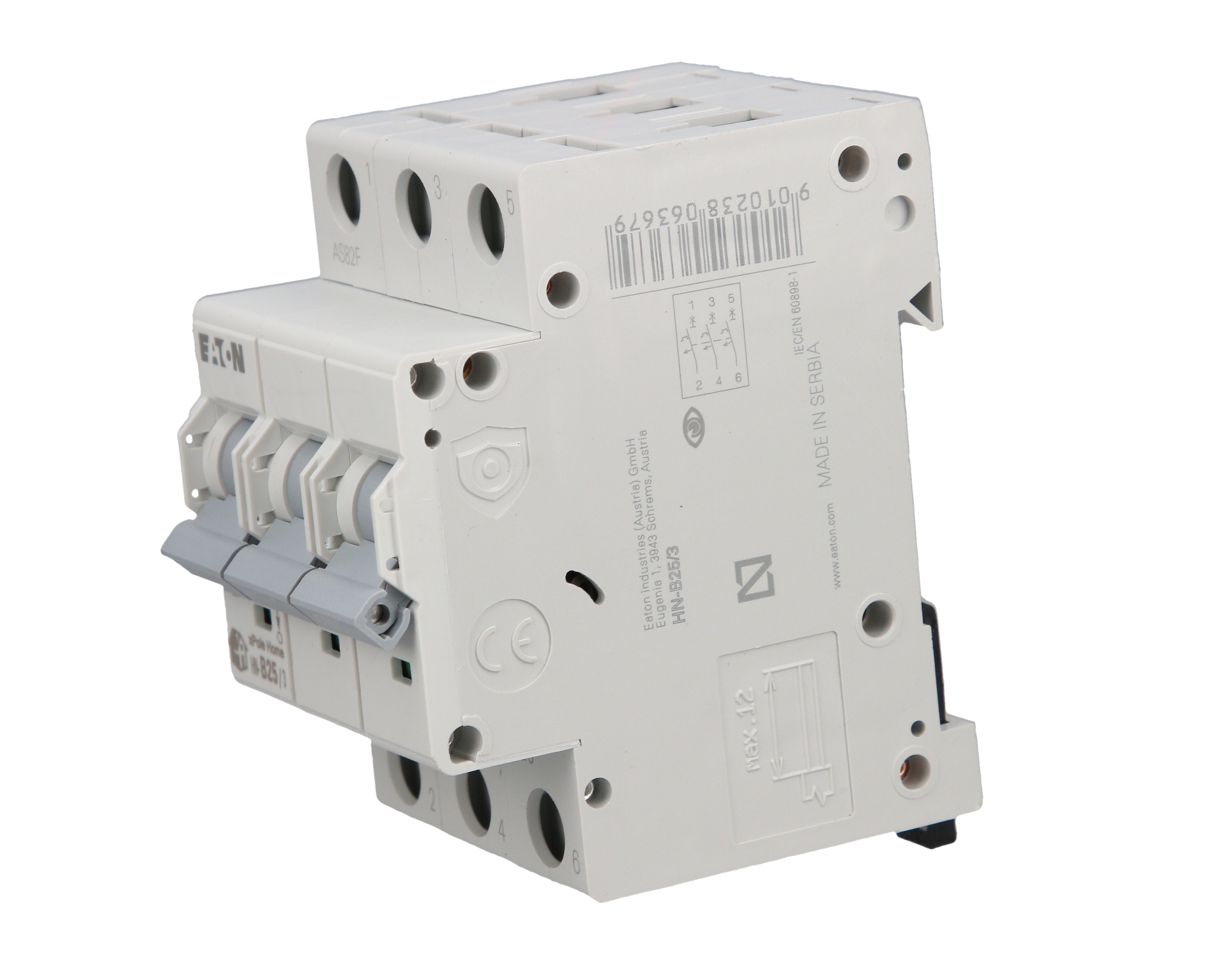 Wyłącznik nadprądowy 3P B 25A 6kA AC xPole Home HN-B25/3 194883 – EATON ...