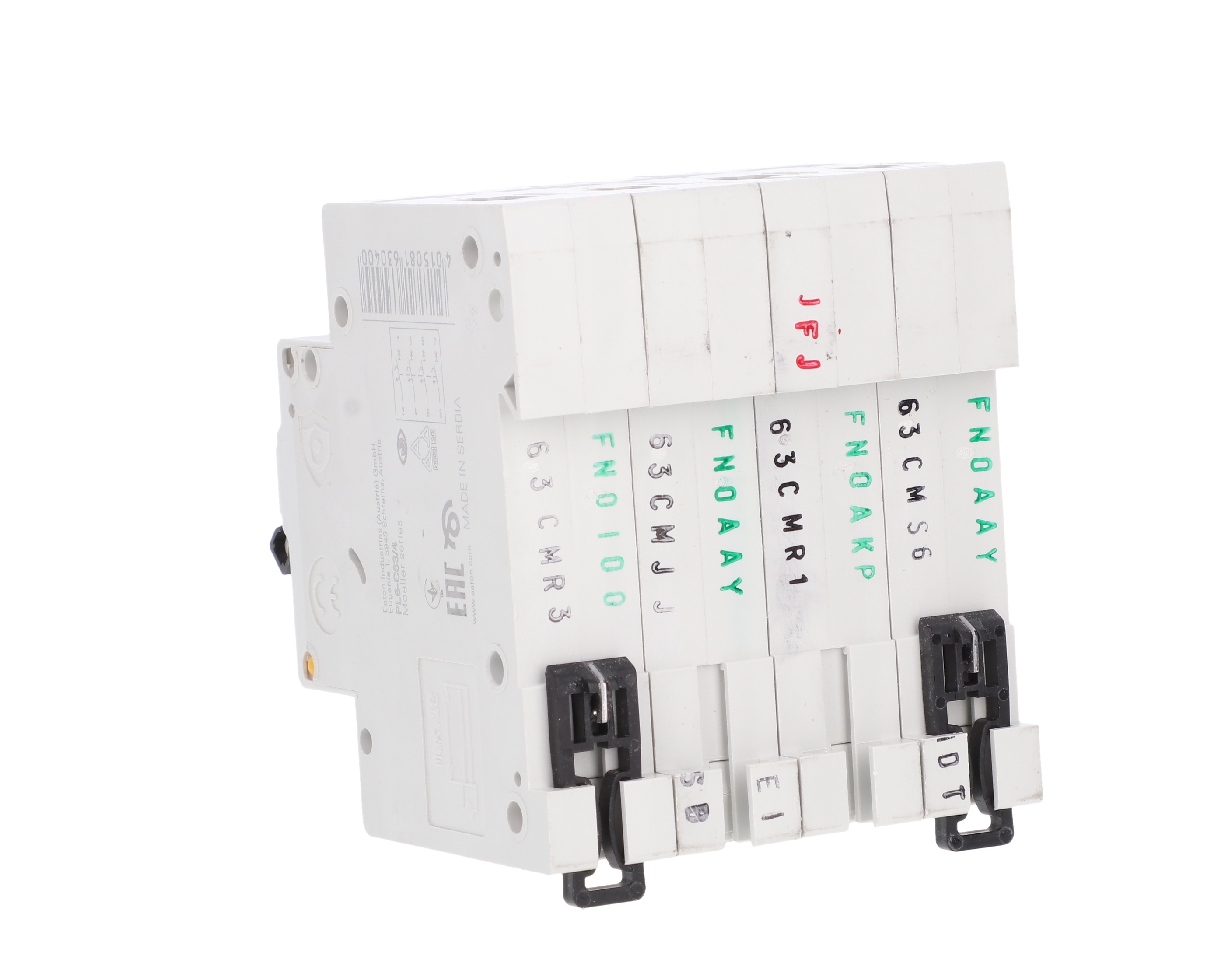Disjoncteur Magnétothermique 4P 25A Courbe C 6kA - Modèle MCN425E, Pour Protection De Circuits électriques Triphasés