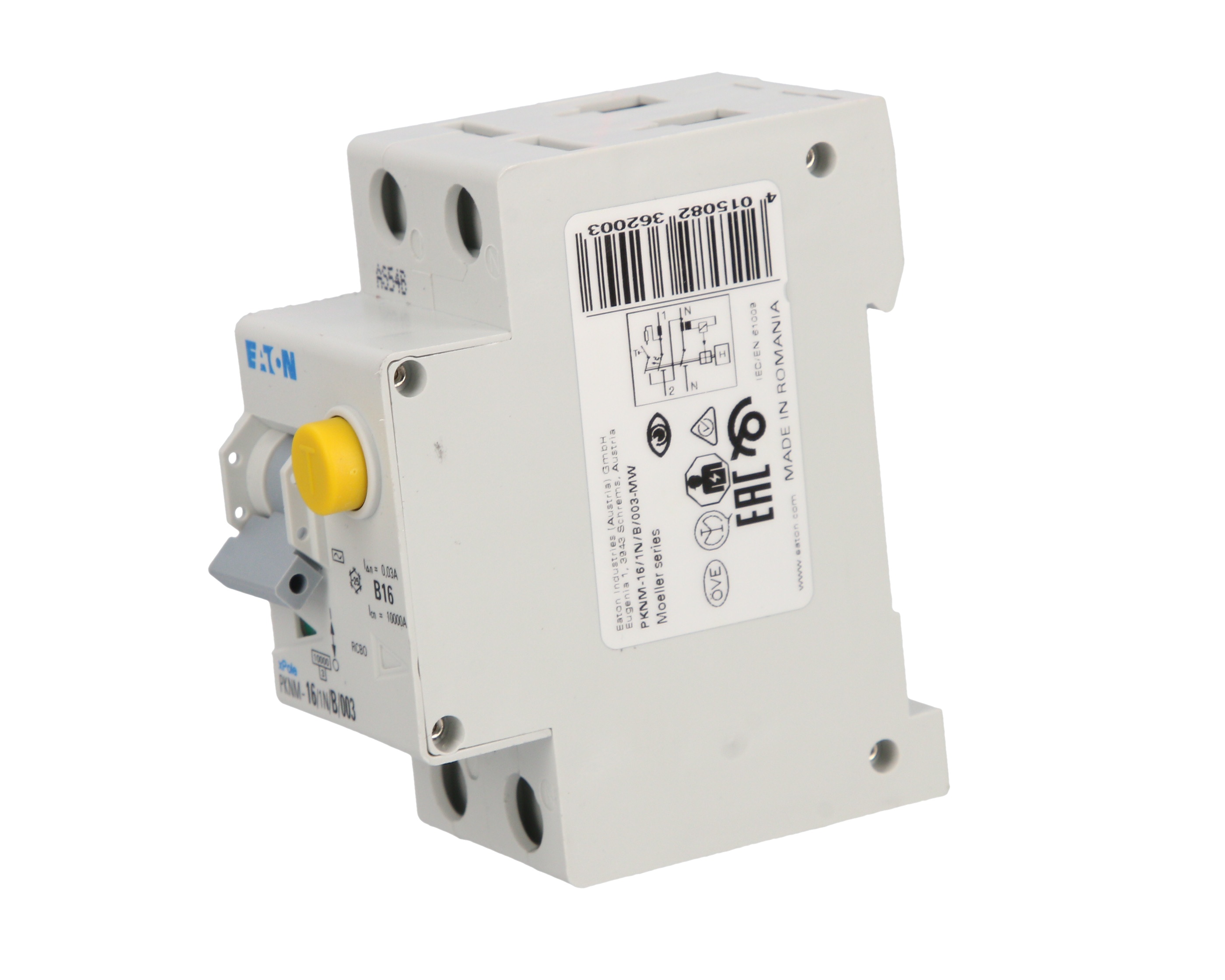 Wyłącznik różnicowo-nadprądowy 2P 16A B 0,03A typ AC PKNM 16/1N/B/003 ...