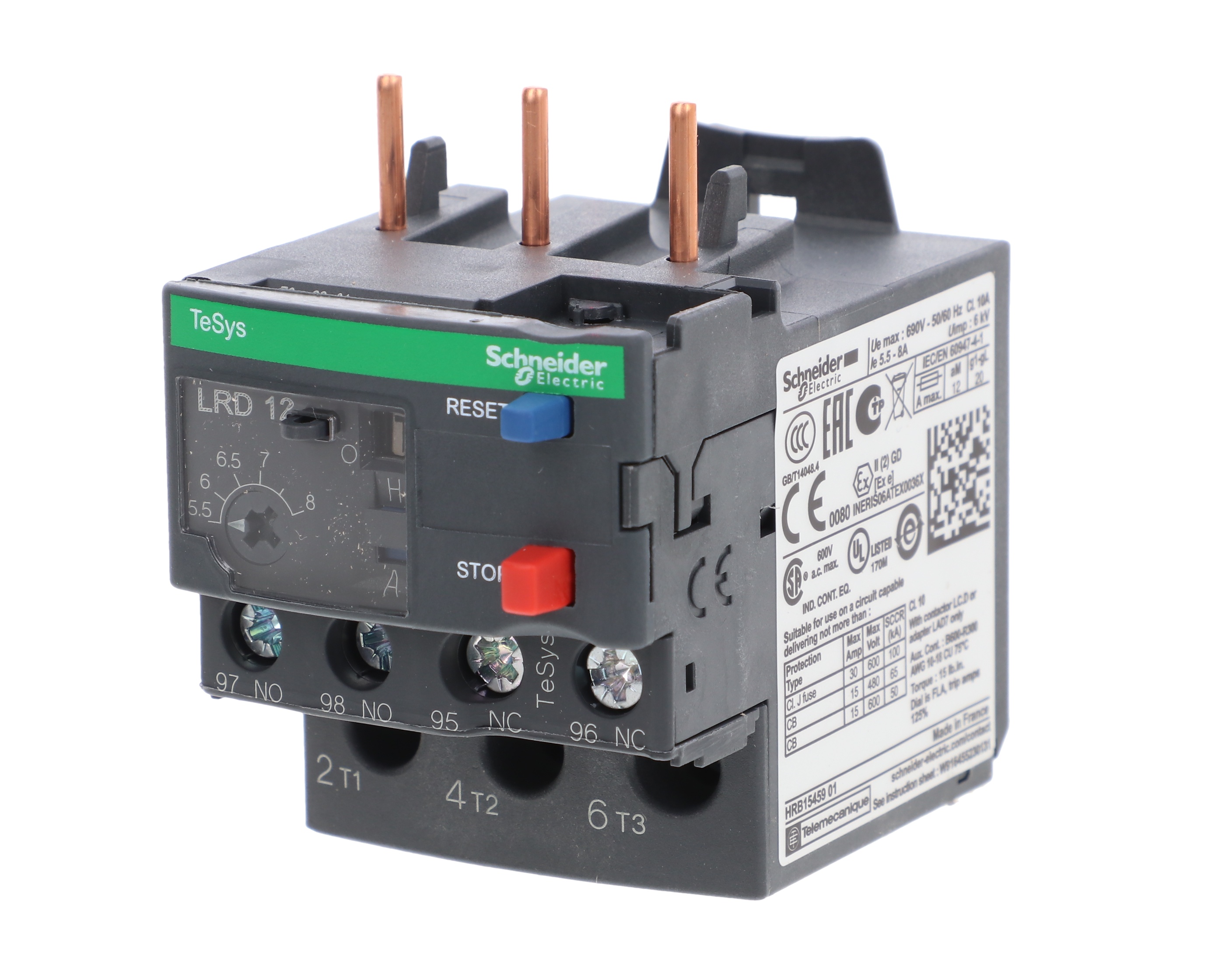 Przekaźnik termiczny 5,5-8A LRD12 – Schneider | TIM SA