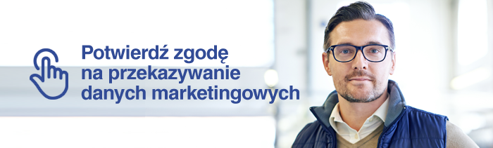 Potwierdź zgodę na przekazywanie danych marketingowych